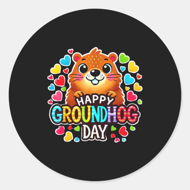 Groundhog Day 2025 Early Spring Prediction Great  Classic Round Sticker (Front)