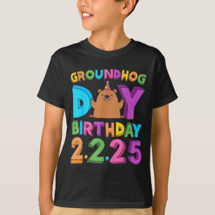 Groundhog Day Birthday Party Hat Retro 60s 70s 80s T-Shirt