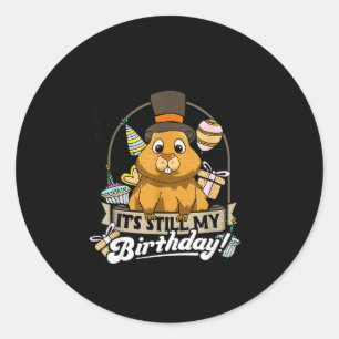 Groundhog Day Birthday Shadow Or Not Still My Bday Classic Round Sticker