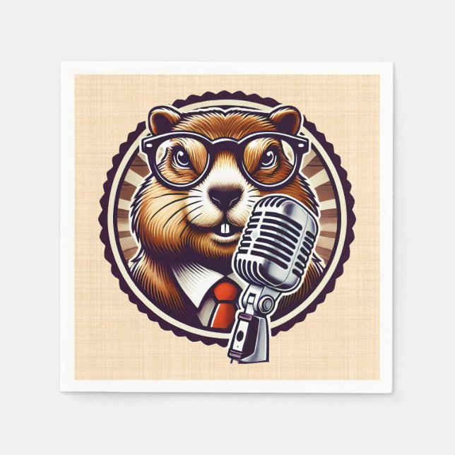 Groundhog Day Celebration - punxsutawney Napkin (Front)