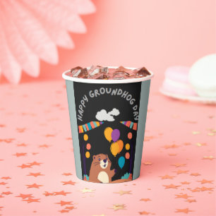 Groundhog Day Celebration: Shadow or Shine? Paper Cups
