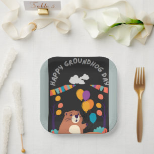 Groundhog Day Celebration: Shadow or Shine? Paper Plate