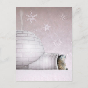 Groundhog Day - Chillin' at the igloo Postcard