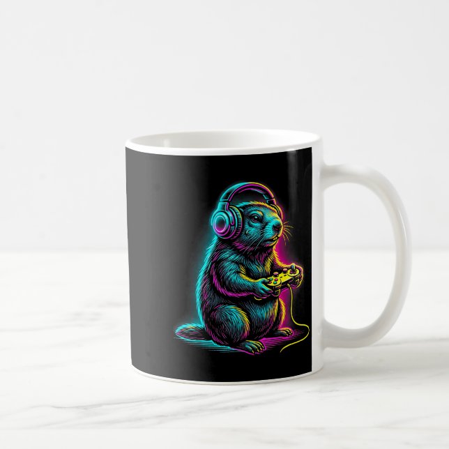 Groundhog Day Funny Video Games Groundhog 67 Meme  Coffee Mug (Right)