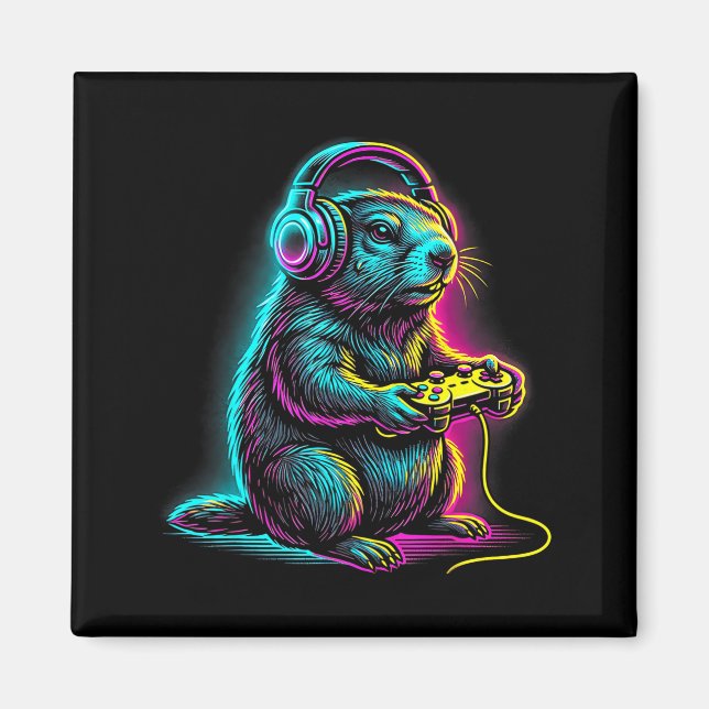 Groundhog Day Funny Video Games Groundhog 67 Meme  Magnet (Front)