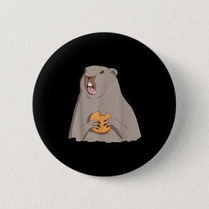 Groundhog Day Gift Funny Woodchuck Tee Retro Cooki 6 Cm Round Badge