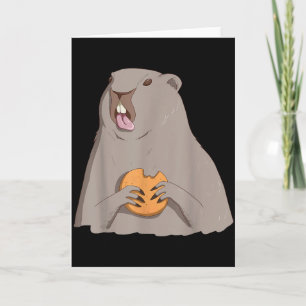 Groundhog Day Gift Funny Woodchuck Tee Retro Cooki Card