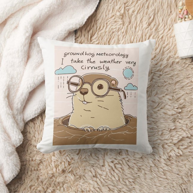 Groundhog Day Groundhog Meteorology Cushion (Blanket)