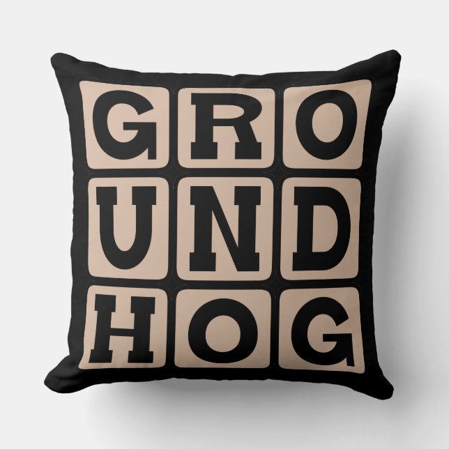 Groundhog Day, Holiday Cushion (Front)