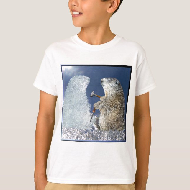 Groundhog Day Ice Sculpture T-Shirt (Front)