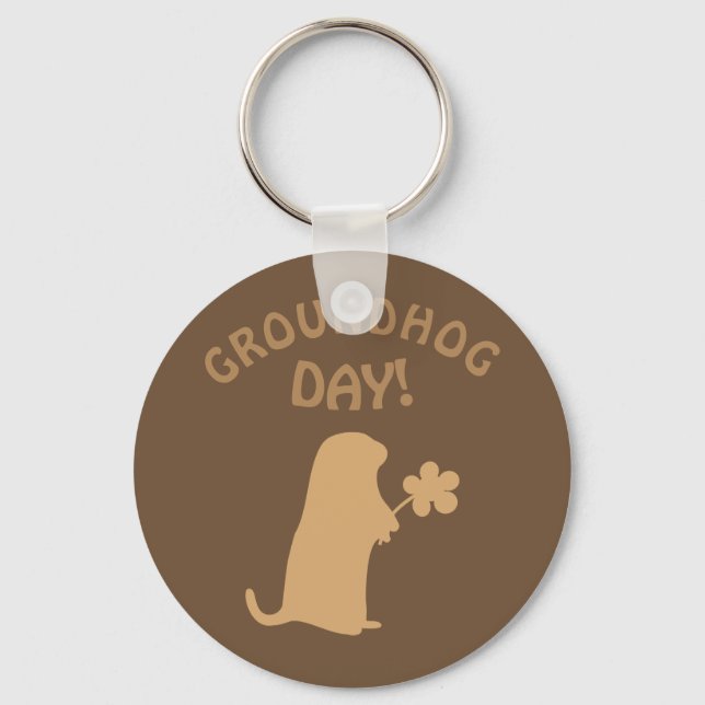Groundhog Day  Key Ring (Front)