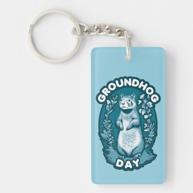 Groundhog Day Key Ring (Front)