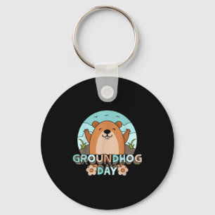 Groundhog Day Men Women Retro Vintage 60s 70s 80s Key Ring