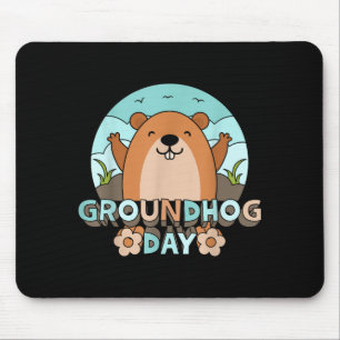 Groundhog Day Men Women Retro Vintage 60s 70s 80s  Mouse Pad