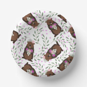 Groundhog Day Paper Bowls Plate