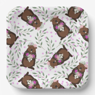 Groundhog Day Paper Plates