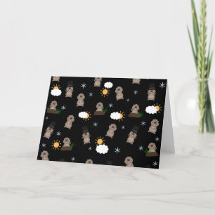 Groundhog Day Pattern Card