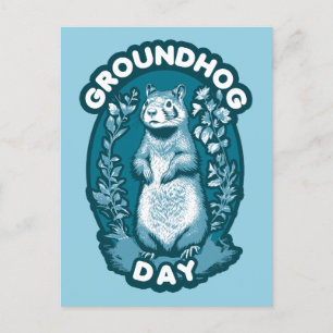 Groundhog Day Postcard