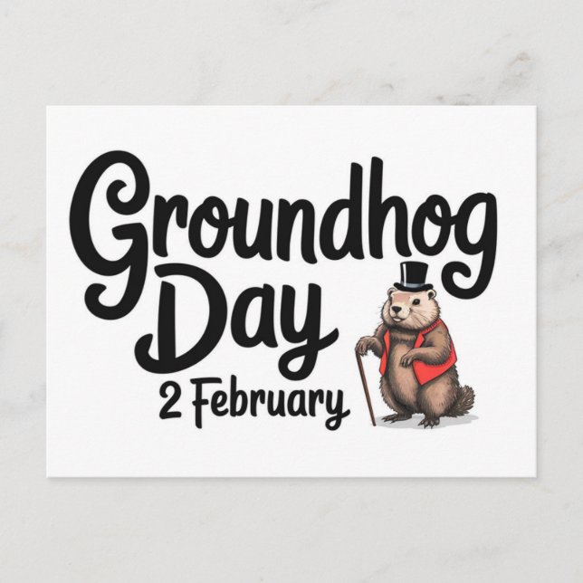 Groundhog Day Postcard (Front)