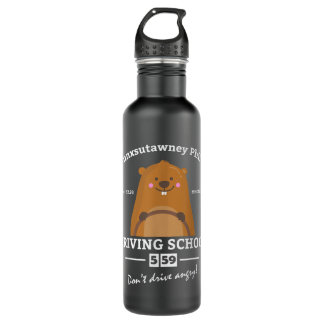 Groundhog Day Punxsutawney Phil Driving 710 Ml Water Bottle