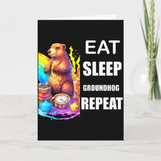 Groundhog Day Rainbow Pride Diversity Harmony Lgbt Card