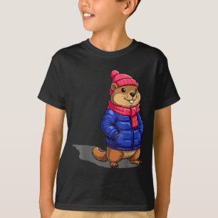 Groundhog Day Shadow Funny Groundhog Day Birthday  T-Shirt