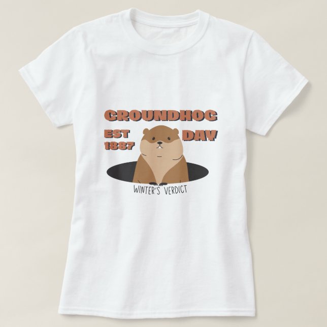 Groundhog Day T-Shirt | Retro EST 1887 (Design Front)