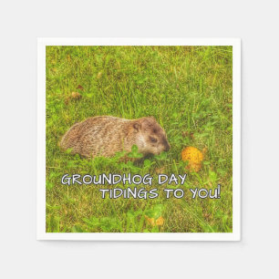 Groundhog Day tidings to you! napkins