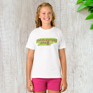 Groundhog Day Wood Lettering T-Shirt