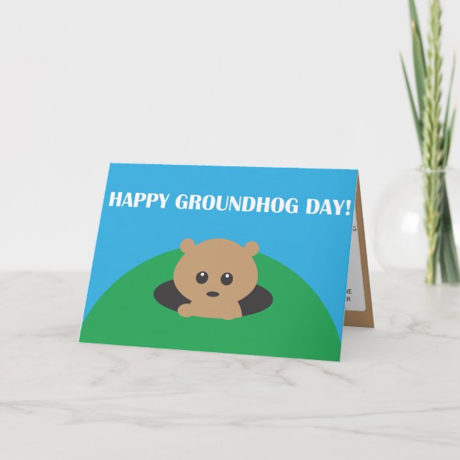 Groundhog Day - Word Search Card (Front)