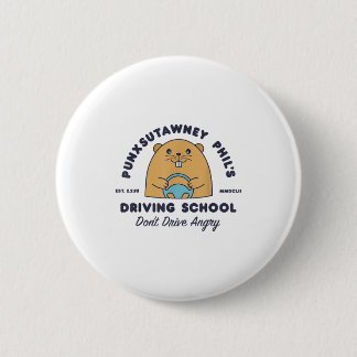 Groundhog Driving School Funny Men Women Retro Rod 6 Cm Round Badge