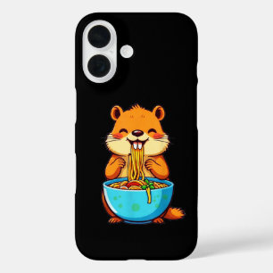 Groundhog Eating Ramen Happy Groundhog Day iPhone 16 Case