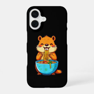 Groundhog Eating Ramen Happy Groundhog Day iPhone 16 Case