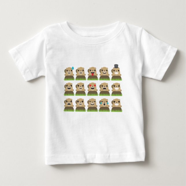 groundhog emojis baby T-Shirt (Front)