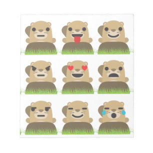 groundhog emojis notepad