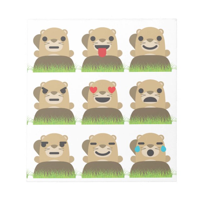 groundhog emojis notepad (Front)