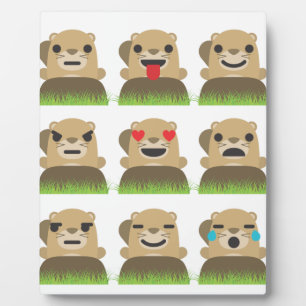 groundhog emojis plaque