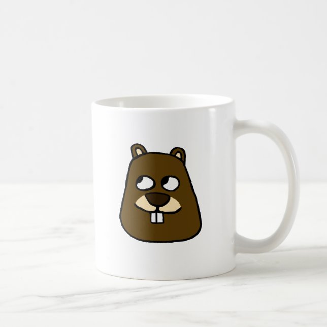 Groundhog Face Coffee Mug (Right)