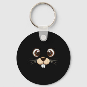 Groundhog Face Costume Kids Groundhog Day Hallowee Key Ring