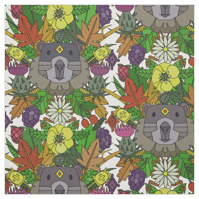 groundhog garden fabric (Swatch)