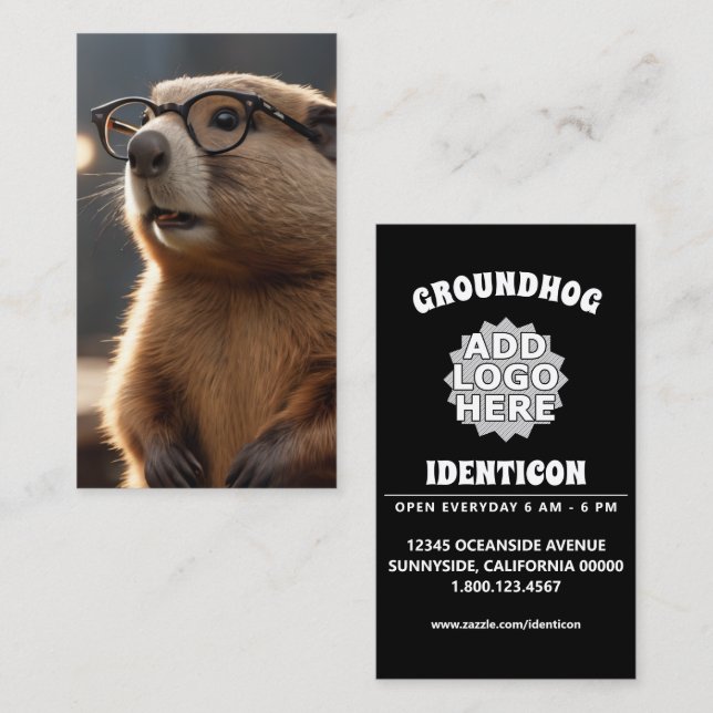 groundhog geek business card (Front/Back)