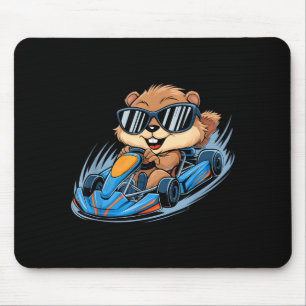 Groundhog Go-kart Racing Happy Groundhog Day Boys Mouse Pad