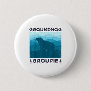 Groundhog Groupie Retro Vintage 60s 70s 80s Men Wo 6 Cm Round Badge