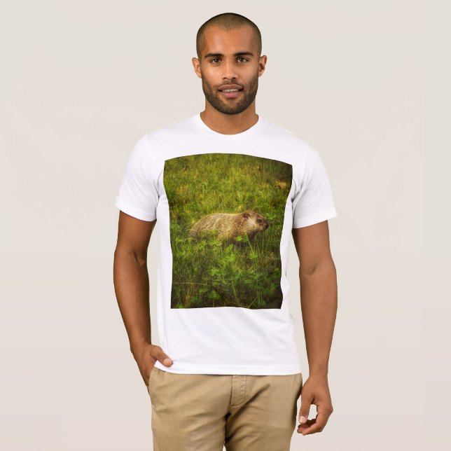 Groundhog in a field t-shirt (Front Full)