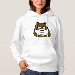 Groundhog in Face Mask Hoodie