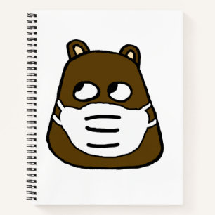 Groundhog in Face Mask Notebook