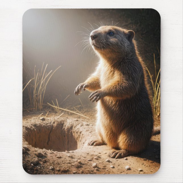 Groundhog In Sunlight Mouse Pad (Front)