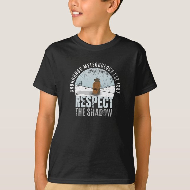Groundhog Meteorology Respect The Shadow T-Shirt (Front)