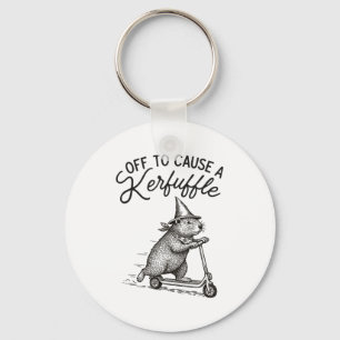 Groundhog On Scooter Mental Health Off To Cause A  Key Ring