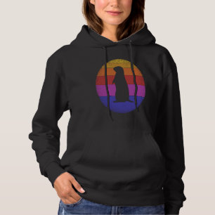 Groundhog Retro Sunset Colors Silhouette  Style Vi Hoodie